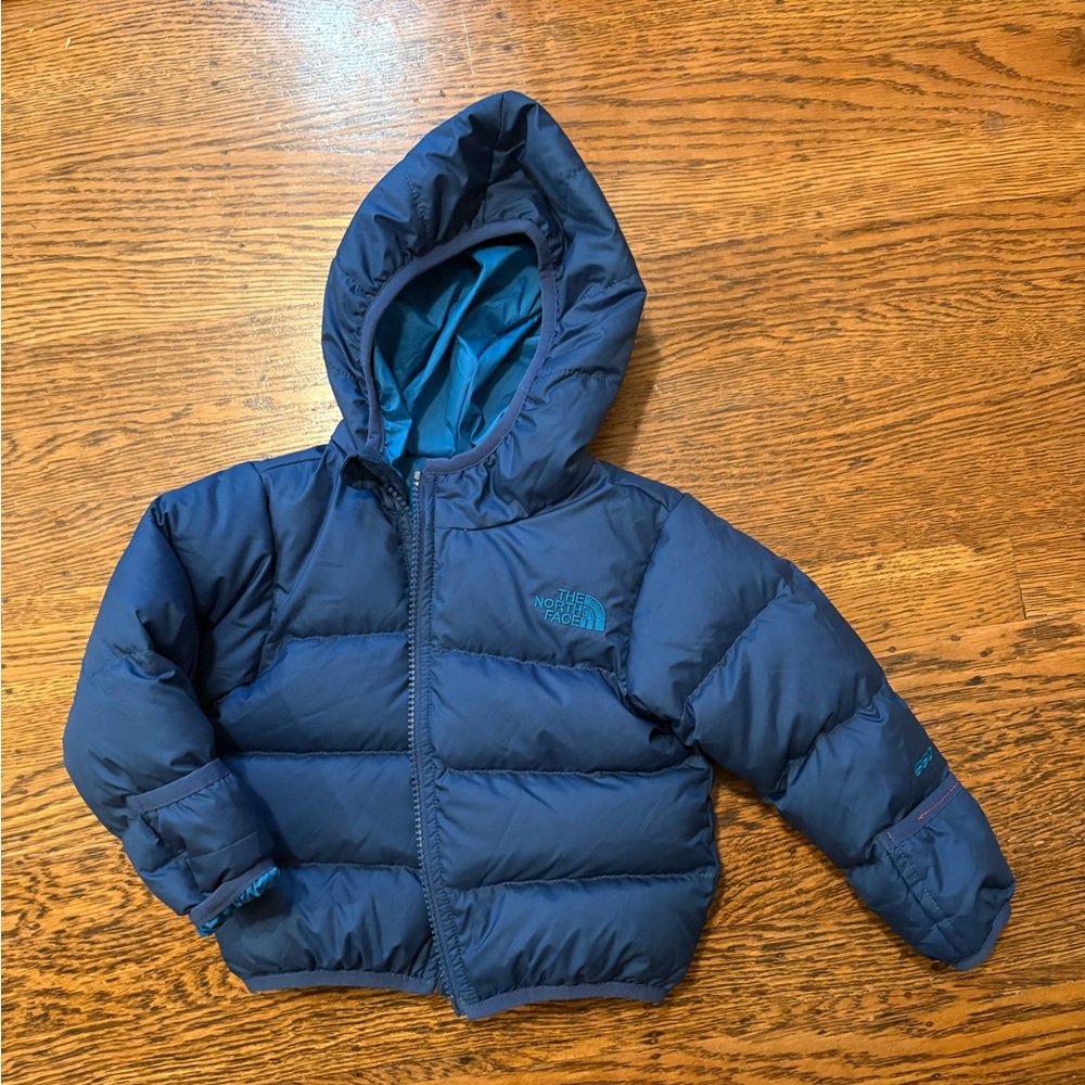 North Face insulated baby jacket, 6-12 months reversible